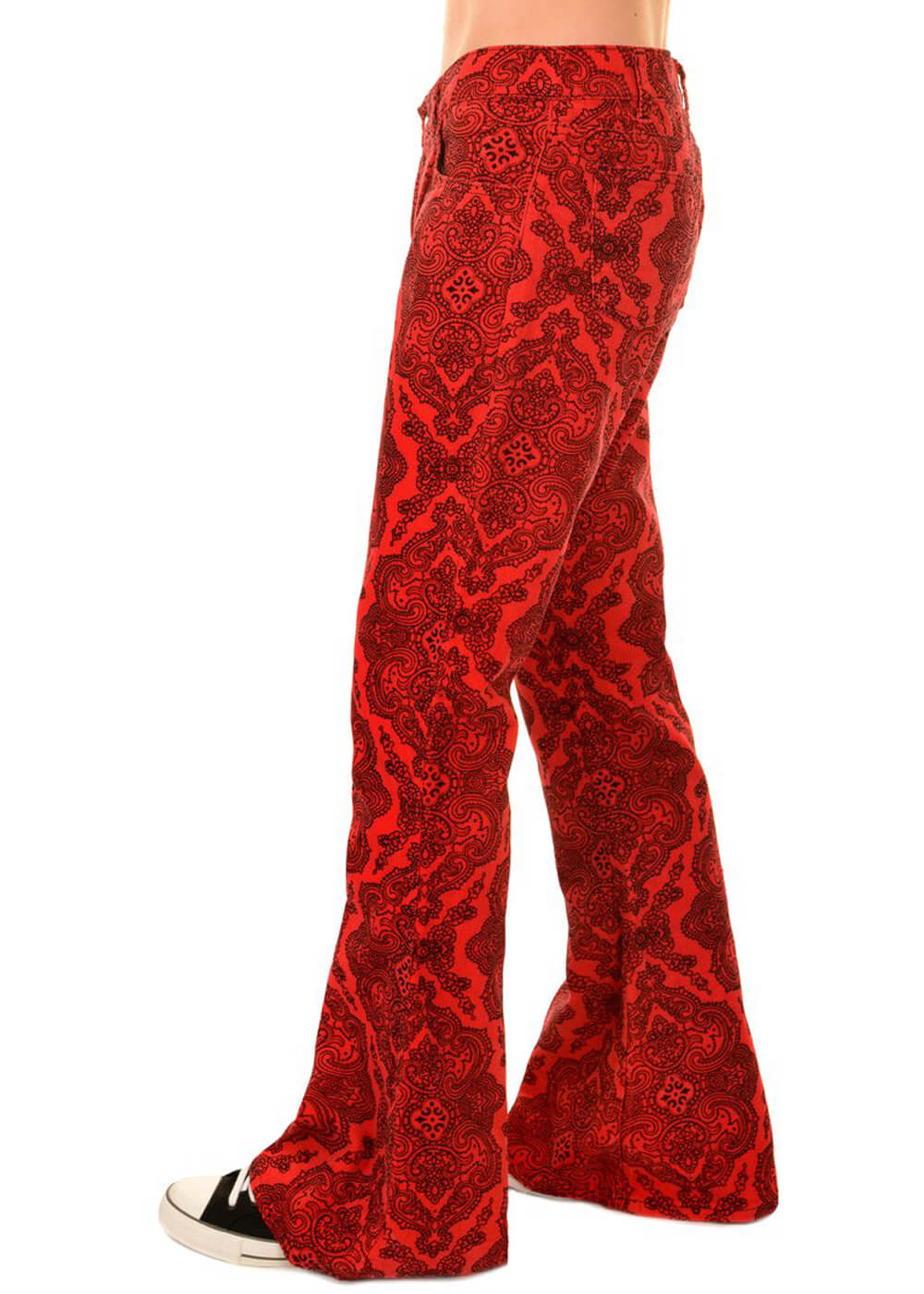 Run & Fly Heren Hendrix Corduroy 70's Flare Broek Rood – Image 4