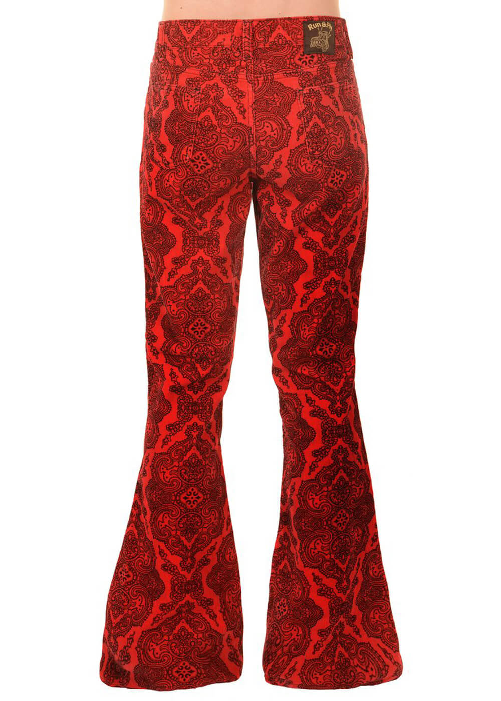 Run & Fly Heren Hendrix Corduroy 70's Flare Broek Rood – Image 5
