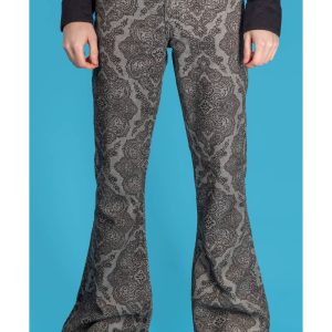 Run & Fly Heren Hendrix Corduroy 70's Flare Broek Zilver