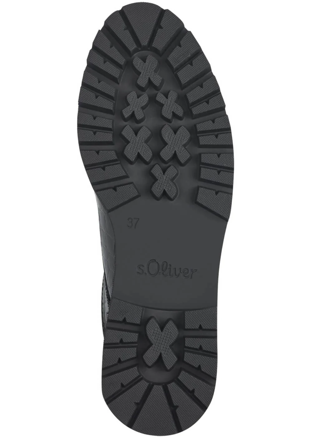 s.Oliver Patty Croco Patent Chaussures à Lacets Noires – Image 6