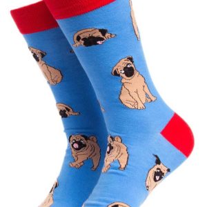 Soctopus Pug Shots Dog Sokken Blauw