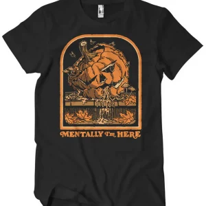 T-shirt Steven Rhodes 'Mentally I'm Here' — Noir