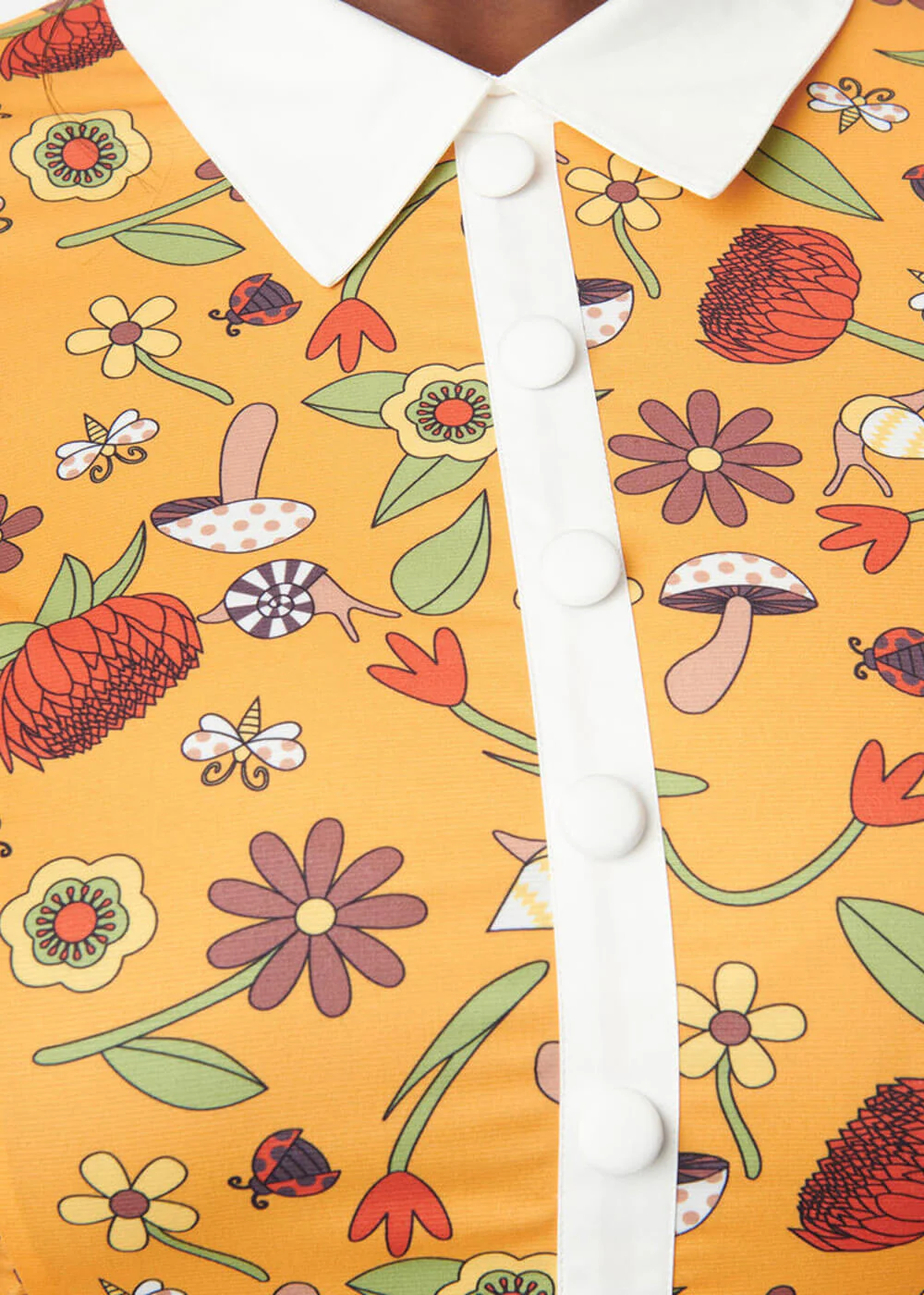 Unique Vintage Smak Parlour Garden Party 60's A-Lijn Jurk Mosterd – Image 3