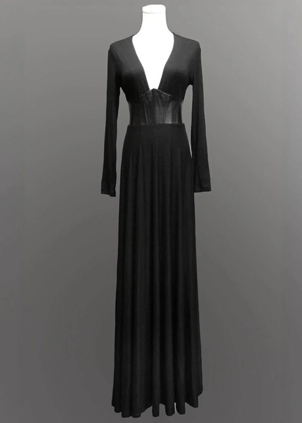 Witchwood Blair Robe Maxi Corset Cuir Végétalien Noir – Image 6