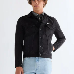 Wrangler Veste en jean classique homme Orion Noir