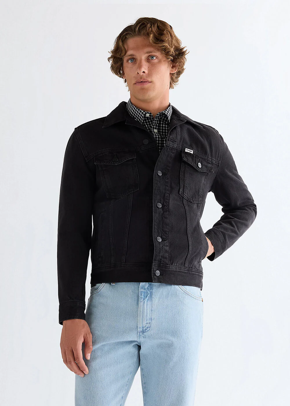 Wrangler Veste en jean classique homme Orion Noir – Image 2