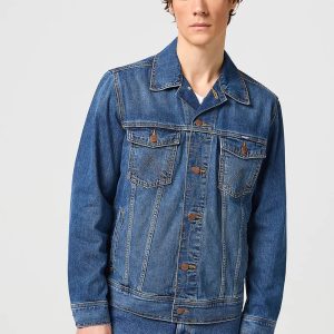 Wrangler Veste denim classique homme — Mid Stone Blue